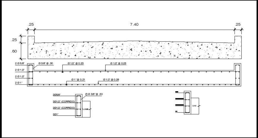 Foundation sectional detailing of building file