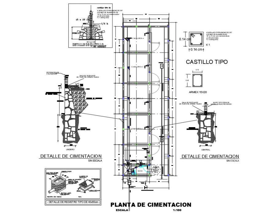 Foundations tables plan layout file
