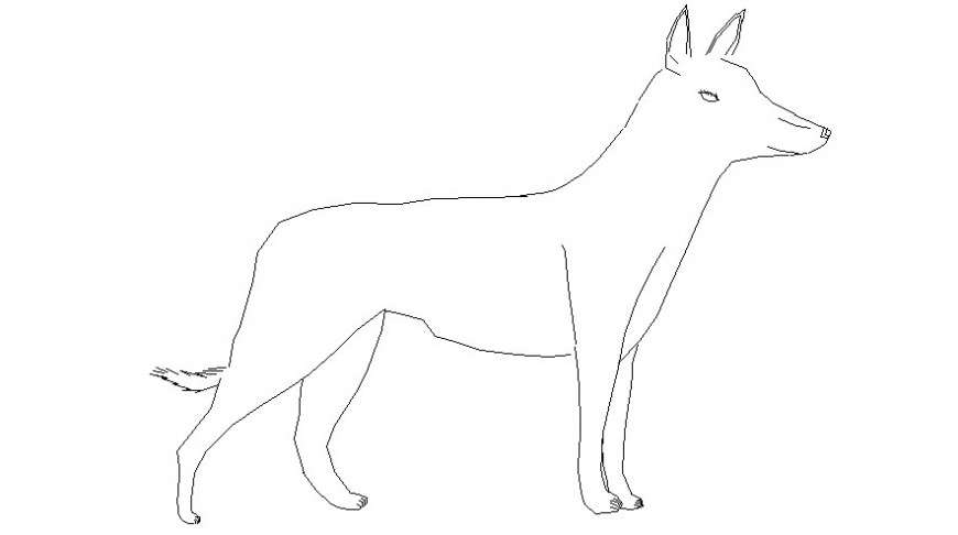 Fox side elevation in AutoCAD file