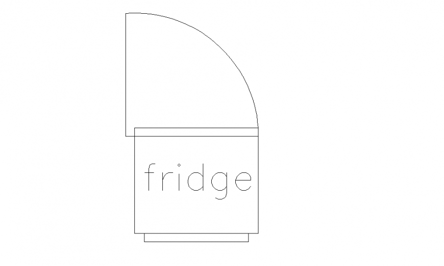 Fridge Block Design DWG file