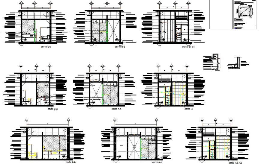 Front elevation of bathroom details file