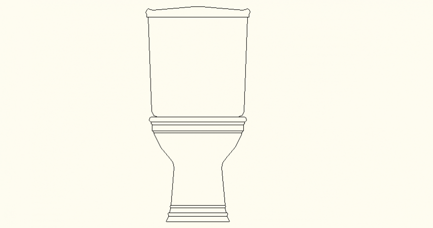 Front elevation of toilet detail layout file