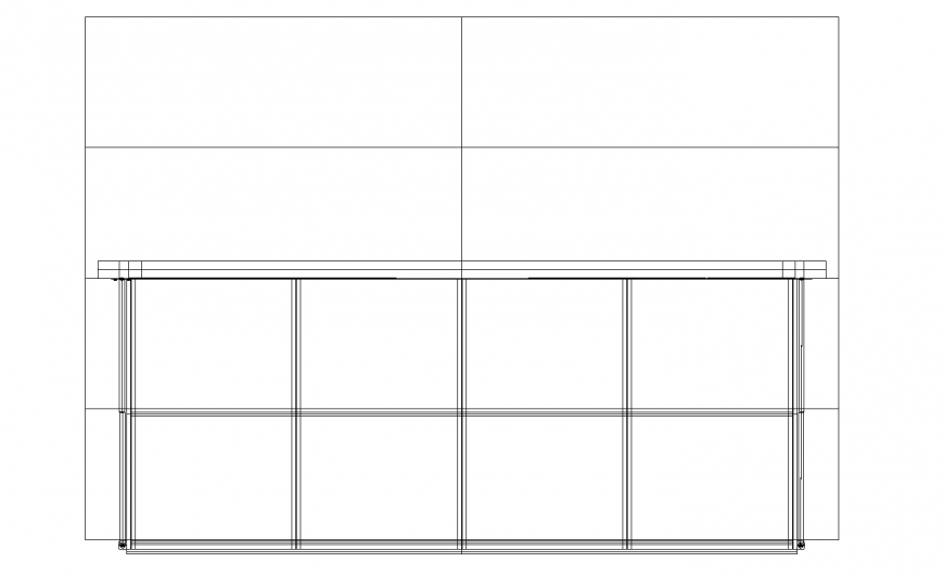 Front office canopy drawing in dwg AutoCAD file.