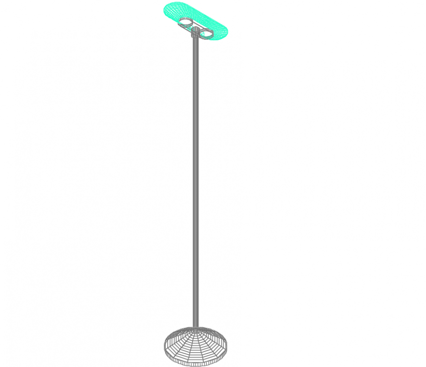Front street light model detailing dwg file