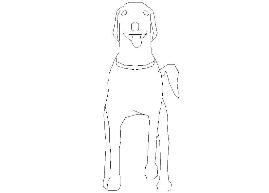 front view of dog cad blocks