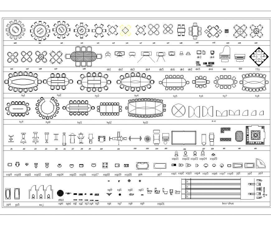 Furniture Design CAD Block in DWG AutoCAD Drawing File