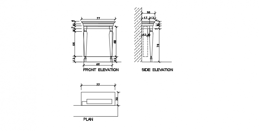 Furniture model 2d detailing