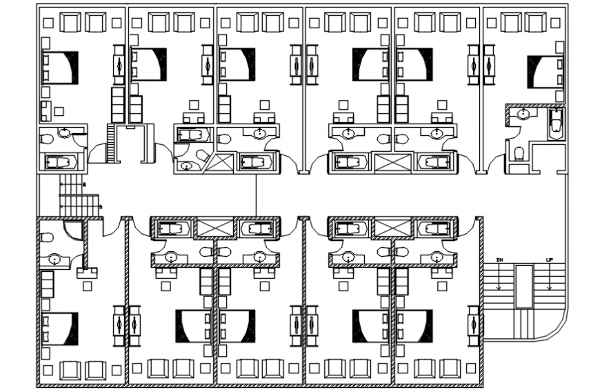 Furniture plan of hotel