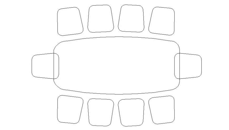 Furniture units detail elevation of the table and chair drawing in autocad