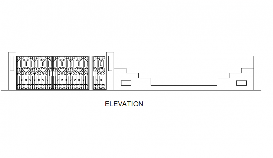 Galvanize gate elevation dwg fole