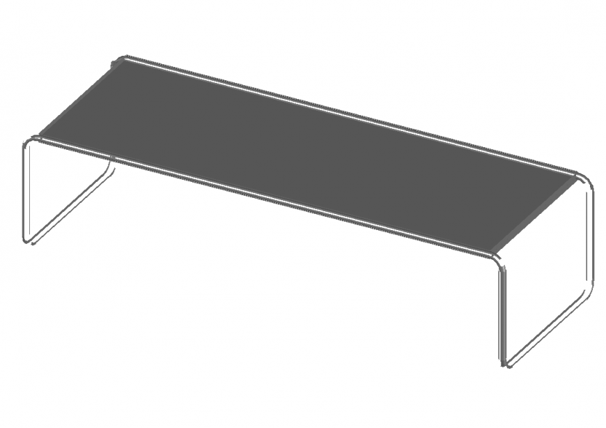 Garden desk chair cad block details dwg file