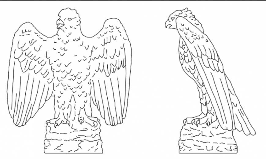 Garden ornament bald eagle