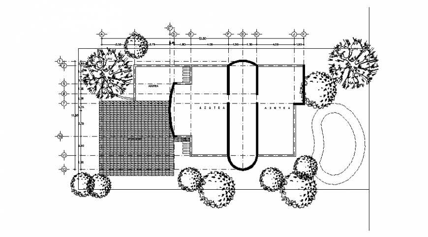 Garden top view plan
