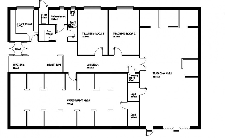 Gas training centre plan dwg file