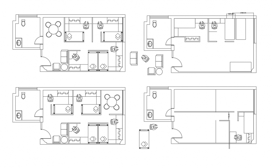 General plan of hotel in auto cad file