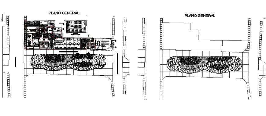 General plan of restaurant in auto cad