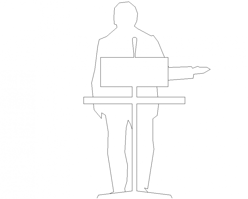 Gentleman plan detail dwg file.