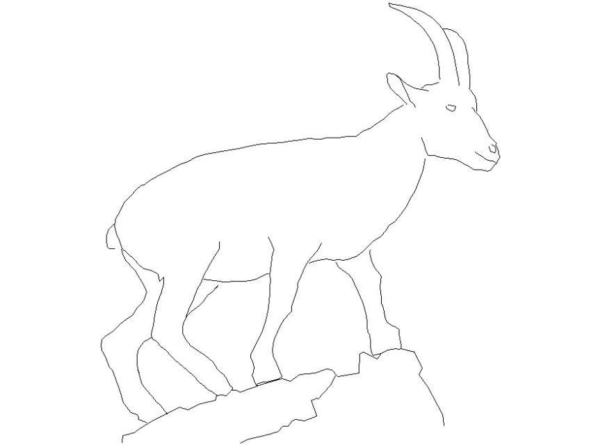goat side view cad file