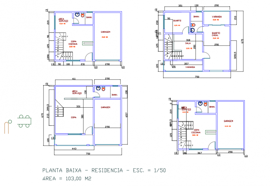 Ground floor - Residence - House Plan Lay-out design