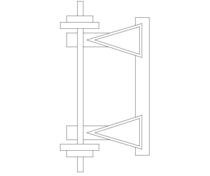 Gym weight lifting equipment plan drawing in dwg file.