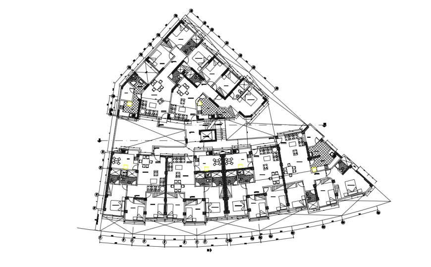 Habitational complex autocad file
