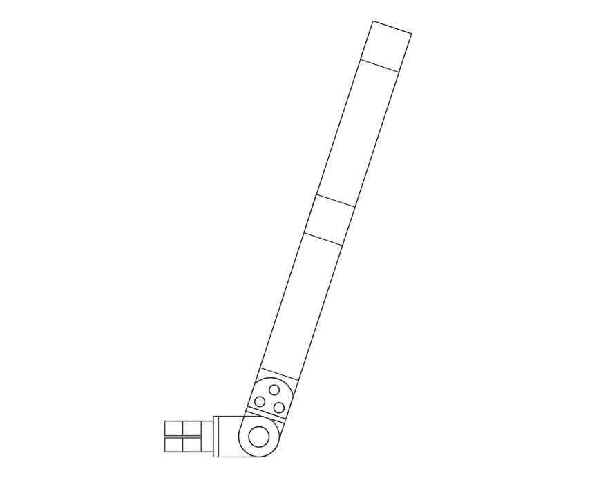 Handle detail 2d view CAD block layout autocad file