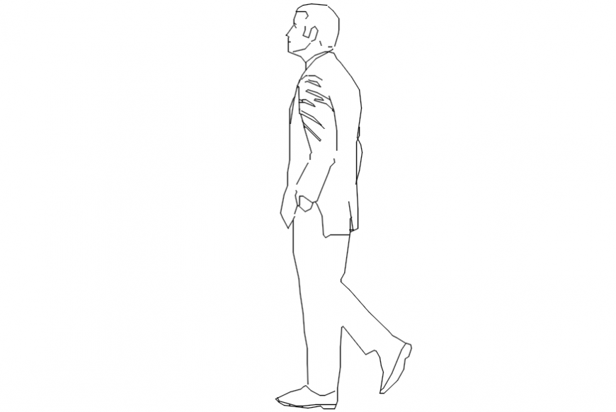 hands in pocket plan dwg file