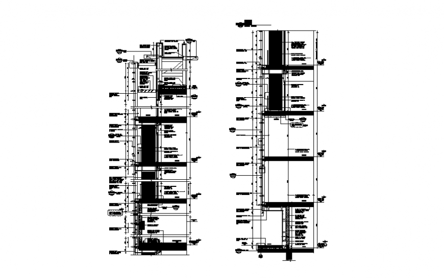Hatching wall section plan layout file