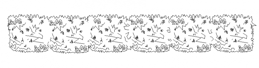 Hedge design 2d elevation cad block details dwg file