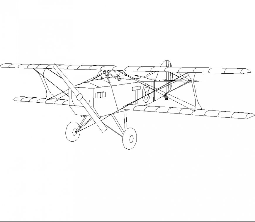 Helicopter plan detail dwg file.