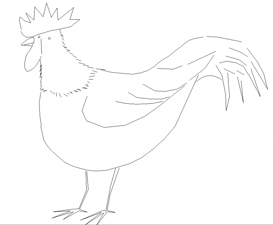 Hen plan detail dwg file.
