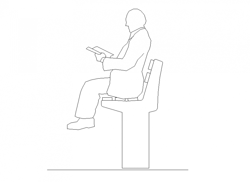 High length chair plan layout file