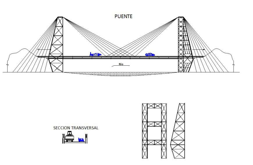 Highway front elevation detail and plan