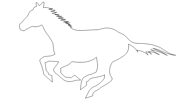 horse dwg file 
