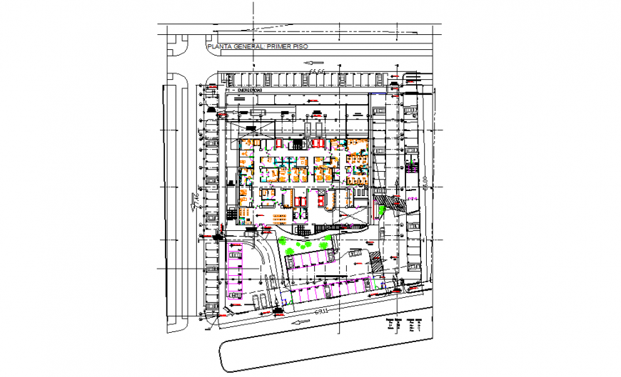 Hospital Architectural Plan Lay-out detail