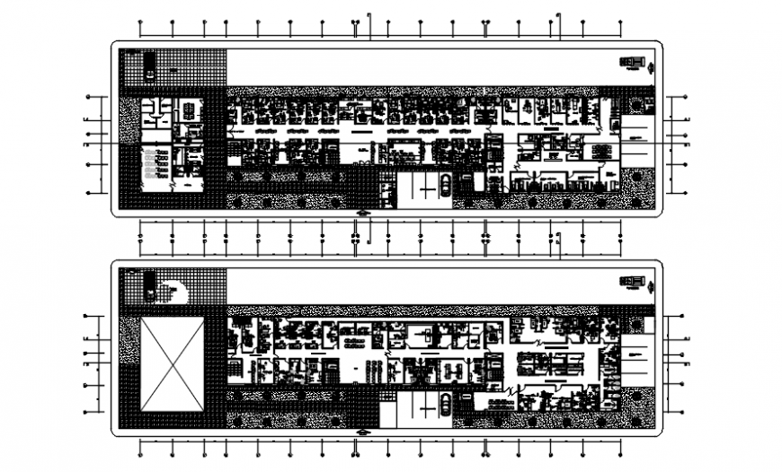 Hospital floor plan in software of auto cad