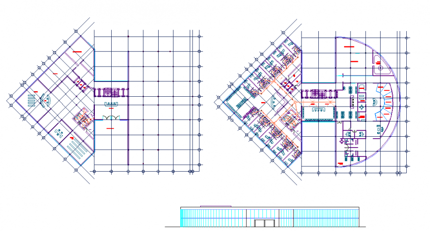 Hospital Plan Lay-out With Elevation Design