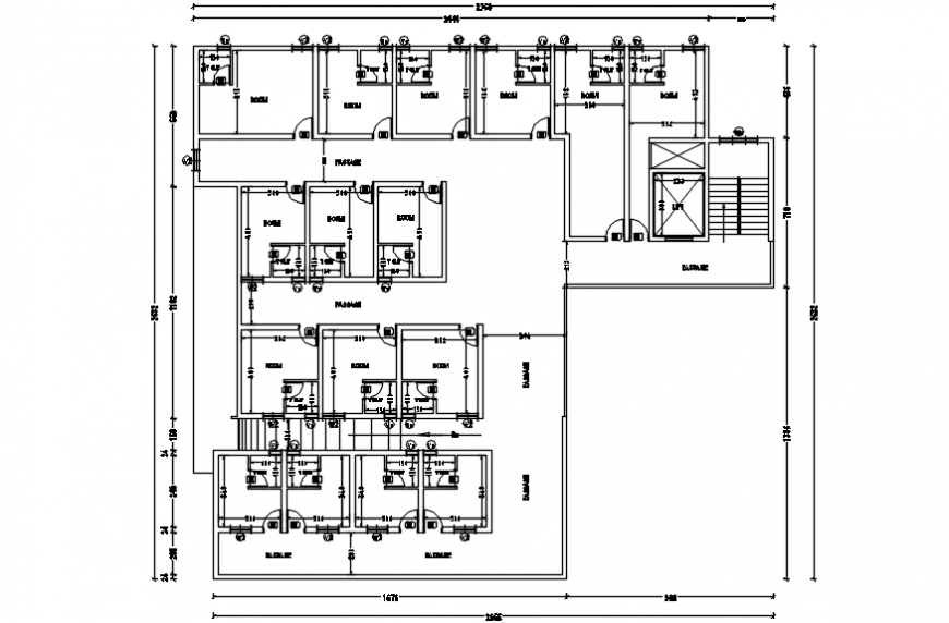 Hospital top view block detail file