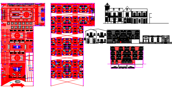 hotel 4 star dwg file