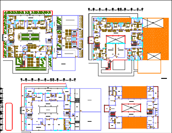hotel tourist inn dwg file