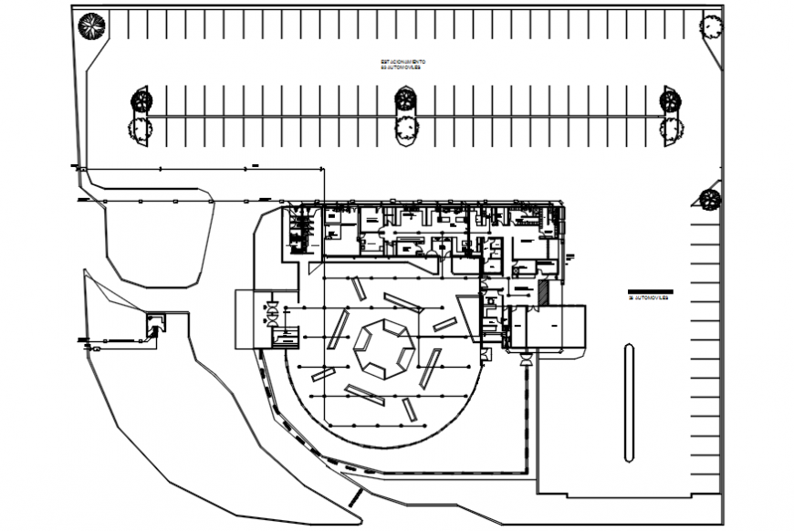 Hotel architecture plan in AutoCAD file
