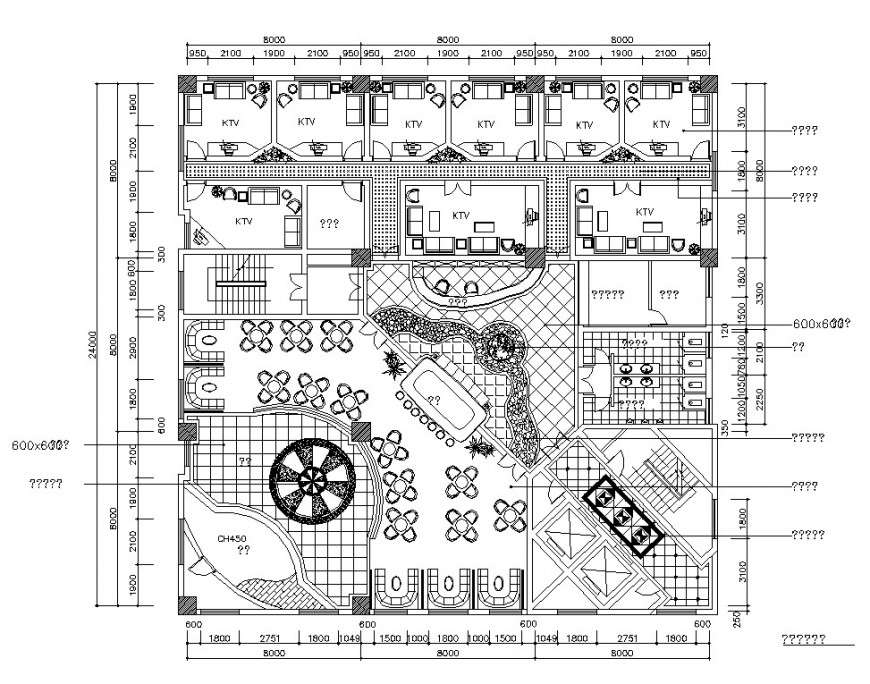 Hotel building plan structural detail CAD construction layout file in autocad format