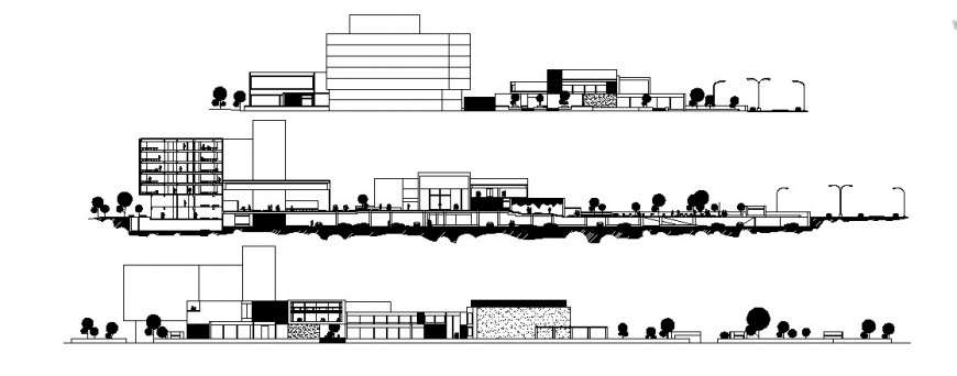 Hotel elevation in AutoCAD file