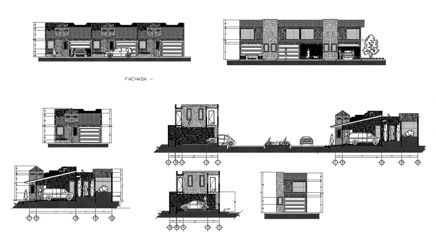 Hotel elevation in AutoCAD file