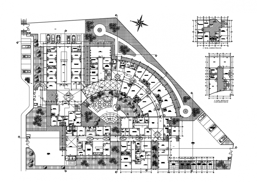 Hotel general plan in AutoCAD file