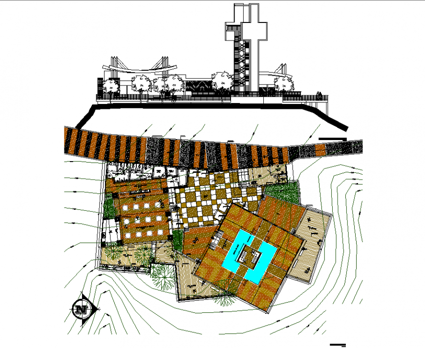 Hotel plan detail with dwg file.