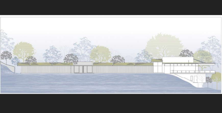 Hotel resort area in sketch up file