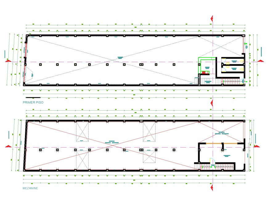Hotel structure plan detail dwg file