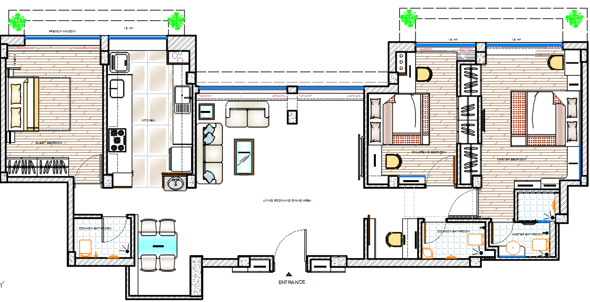 house layout plan dwg file