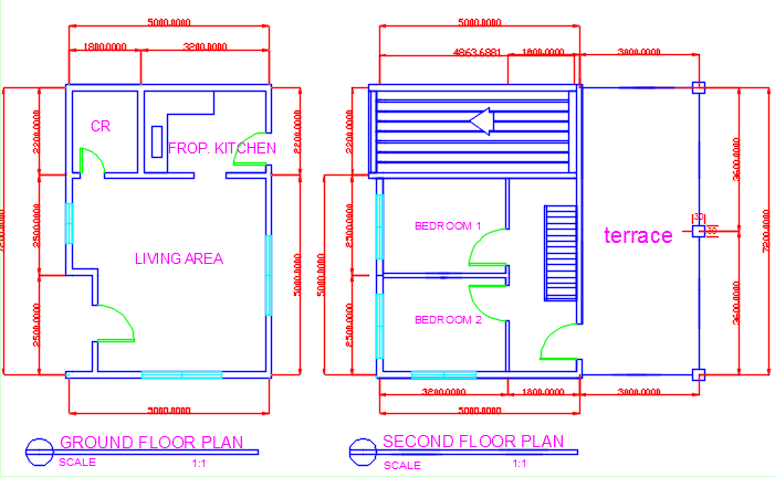 house layout plan dwg file